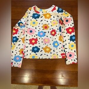 Hanna Andersson girls swim top rashguard flowers